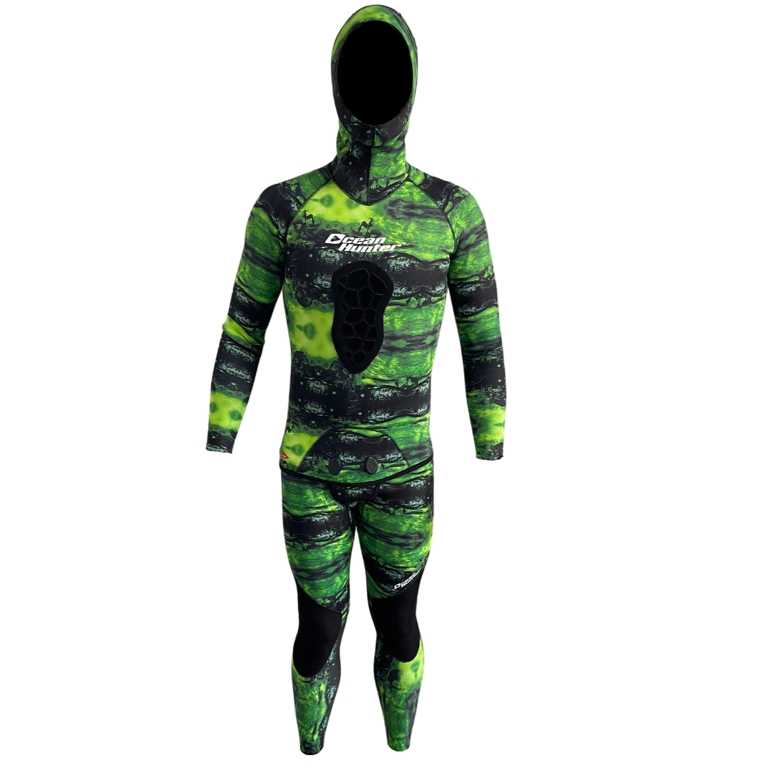 Spearfishing Wetsuits, Camo, Open Cell, Two Piece