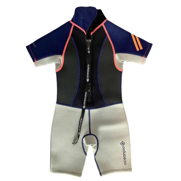 Oceanpro Wave Kids Shorty Gray Back - Diversworld Snorkeling Scuba Diving Cairns Australia