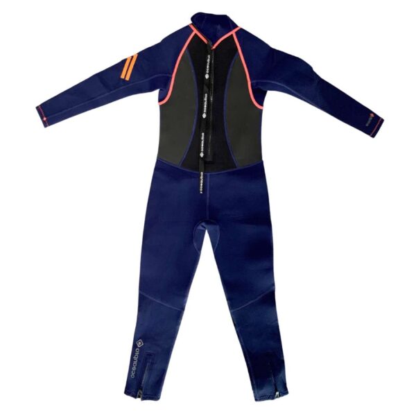 Oceanpro Wave Kids Wetsuit Blue Back - Diversworld Snorkeling Scuba Diving Cairns Australia