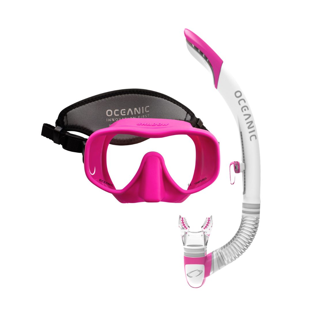 Oceanic Shadow Mask Ultra SD Snorkel Set Pink - Diversworld Scuba Cairns Australia