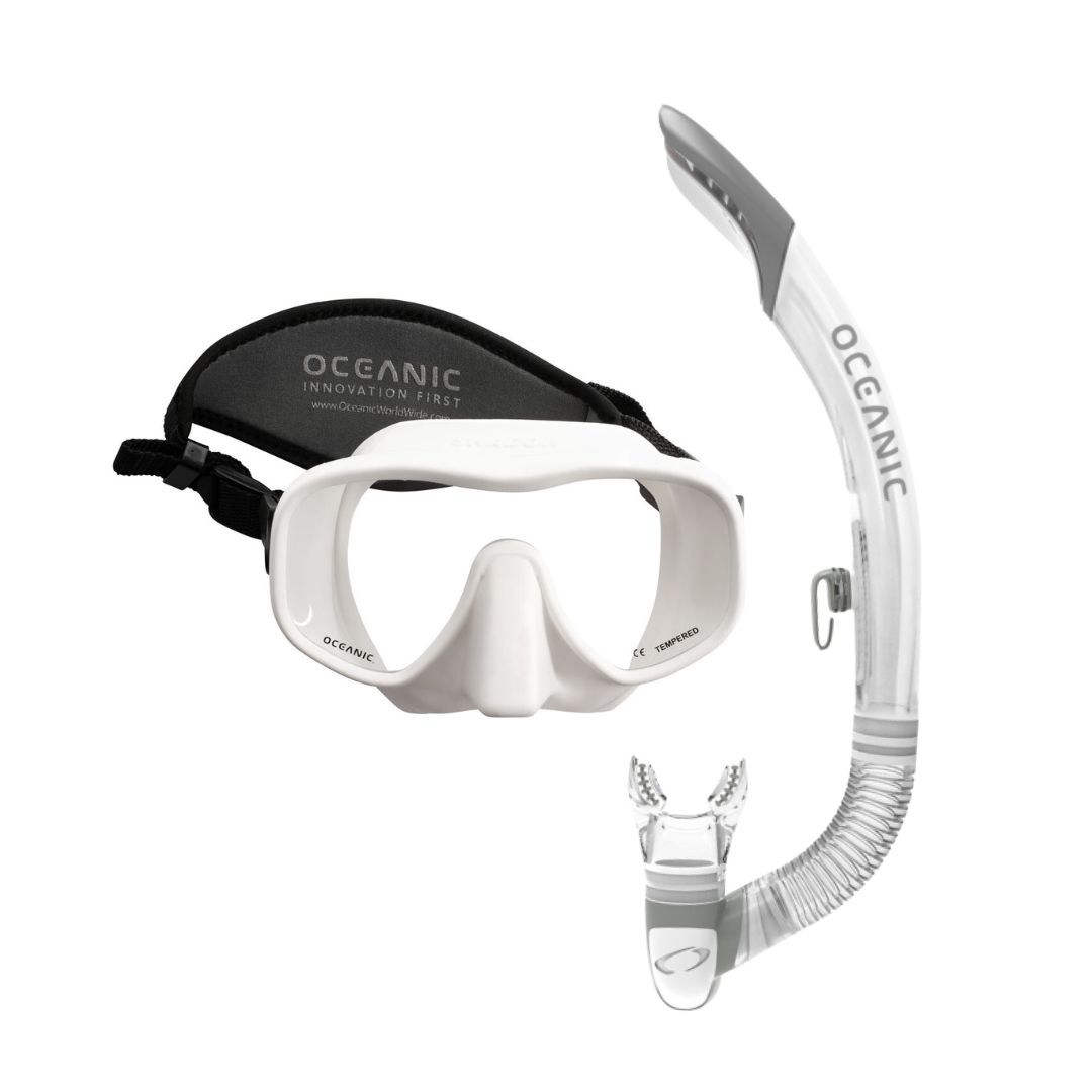 Oceanic Shadow Mask Ultra SD Snorkel Set White - Diversworld Scuba Cairns Australia